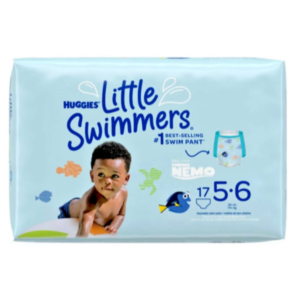 Huggies Little Swimmers Baby Swim Diapers Pants Finding Nemo 32+ Lb 17 Ct